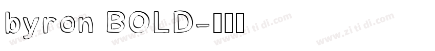 byron BOLD字体转换